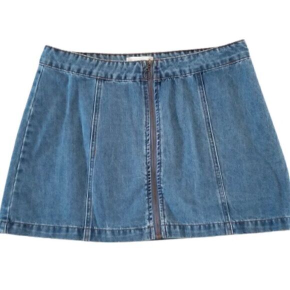 Altar'd State Bohemian Chic Denim Mini Skirt - Picture 9 of 11